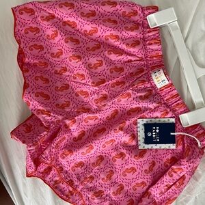 Roller Rabbit x Target Pink Shorts with Orange Seahorse Print